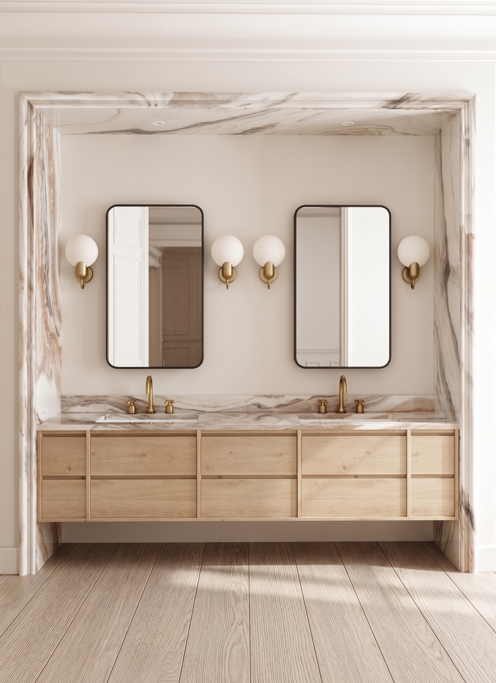 Concept rendering of an upstairs bathroom