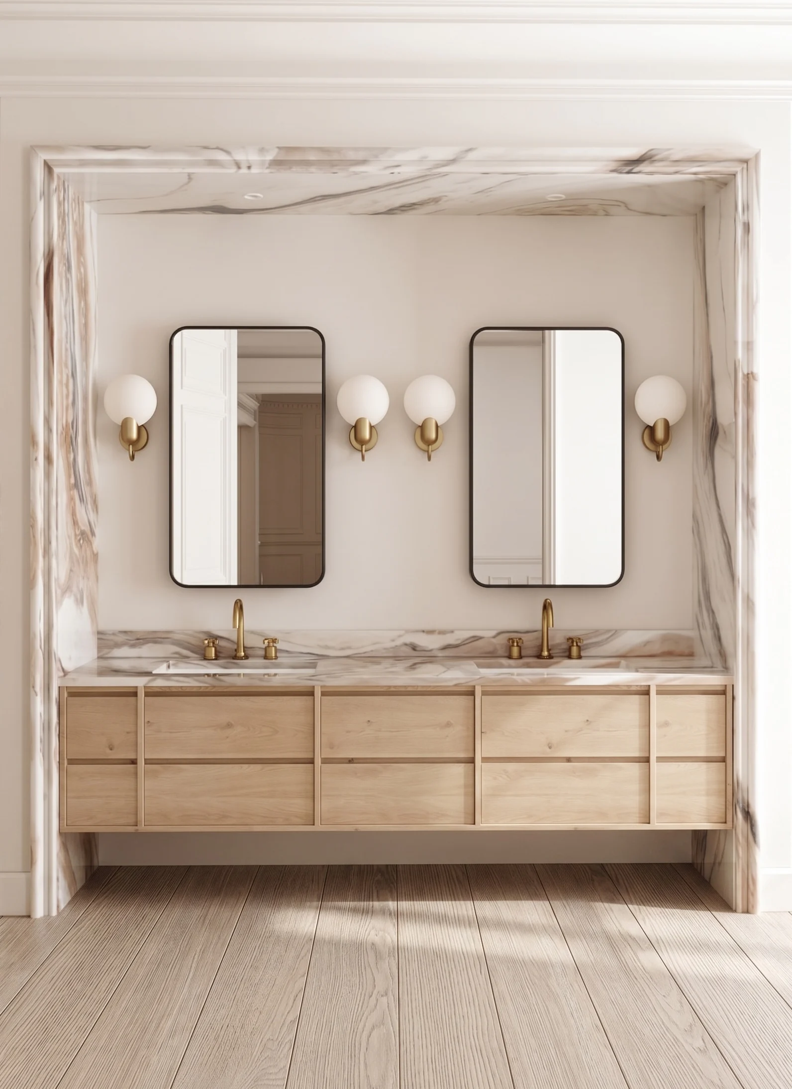 Concept rendering of an upstairs bathroom