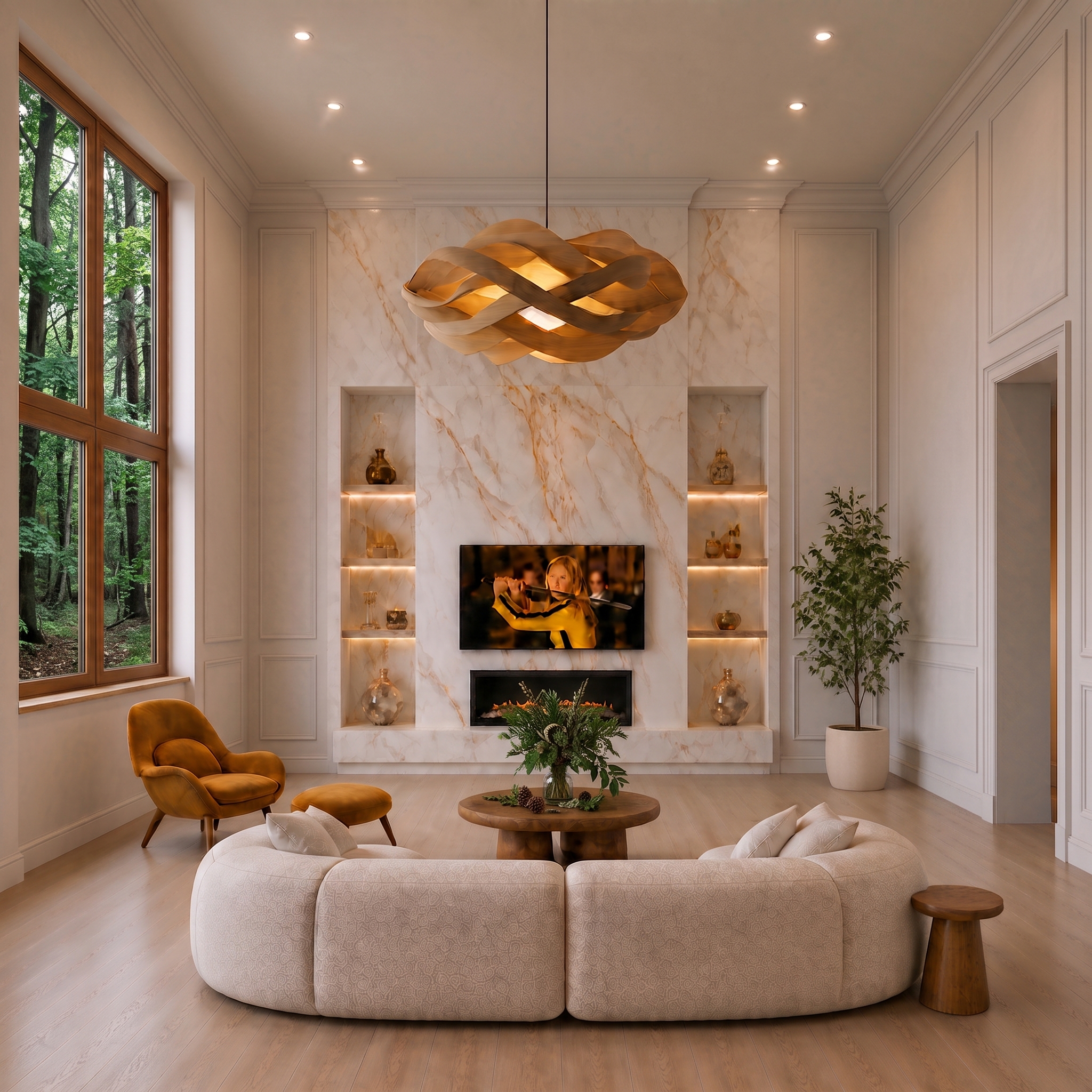 Concept rendering of the double-height great room at 692 Orangeburg Road