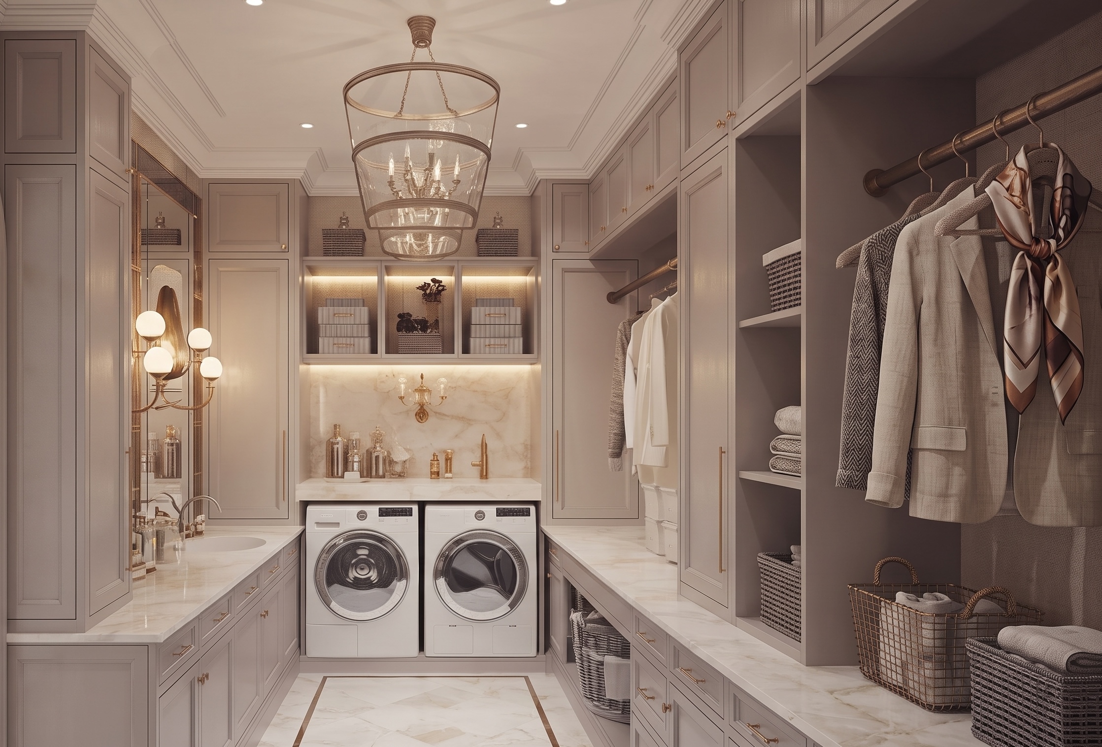 Concept rendering of the first-floor laundry room