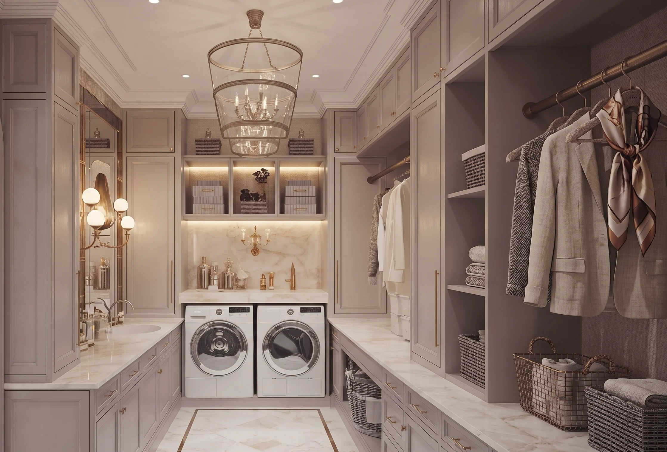 Concept rendering of the first-floor laundry room