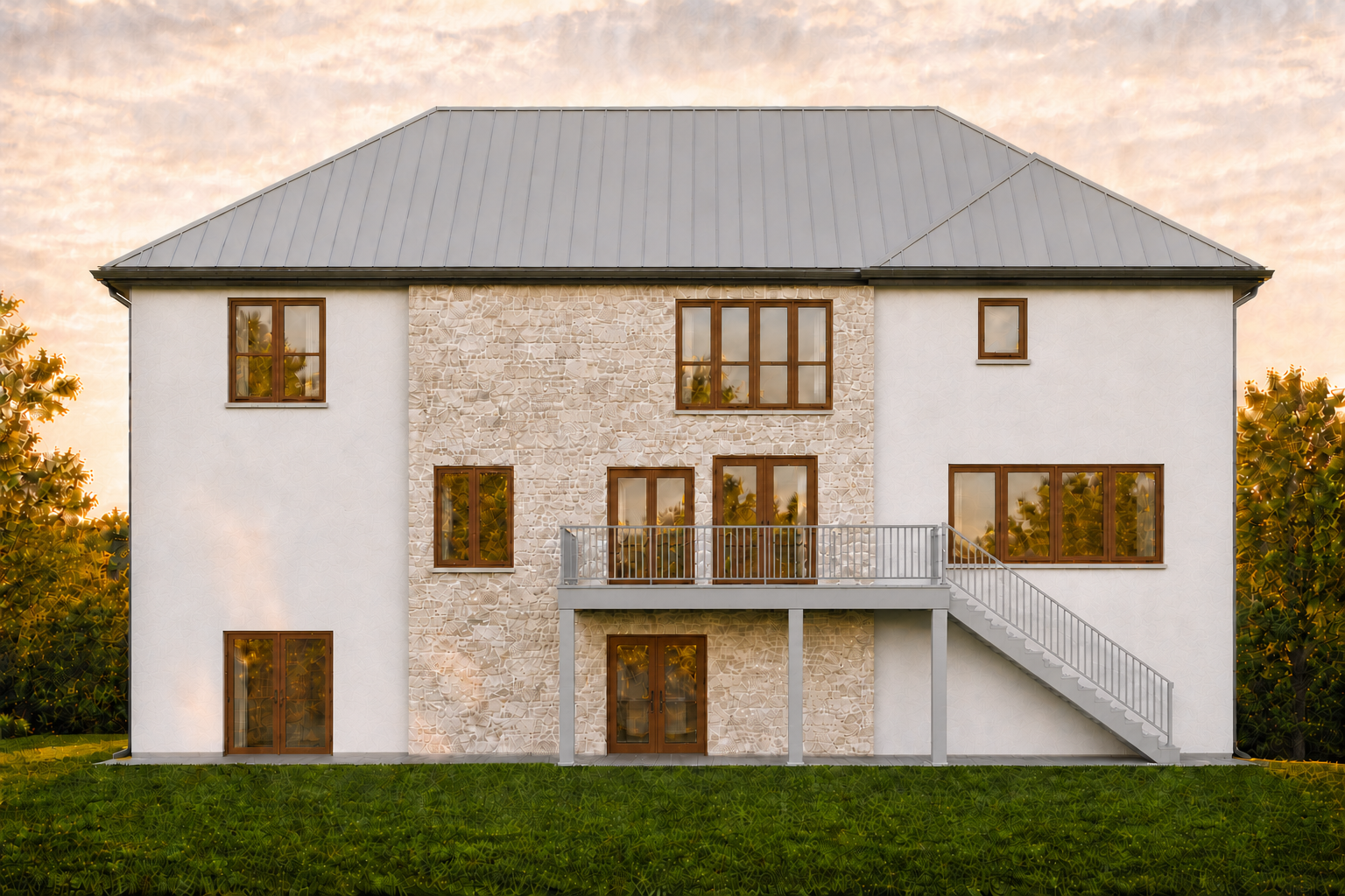 Daytime rear elevation concept rendering