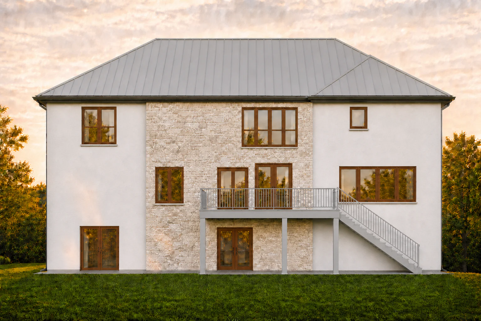 Daytime rear elevation concept rendering