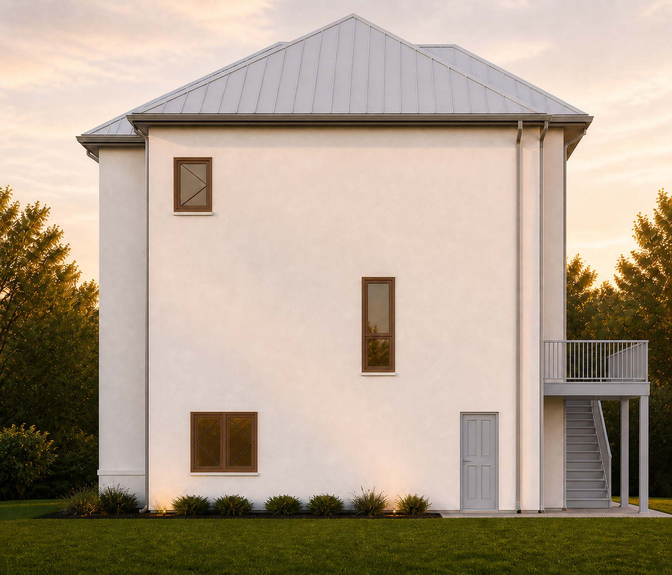 Concept rendering of the right exterior elevation